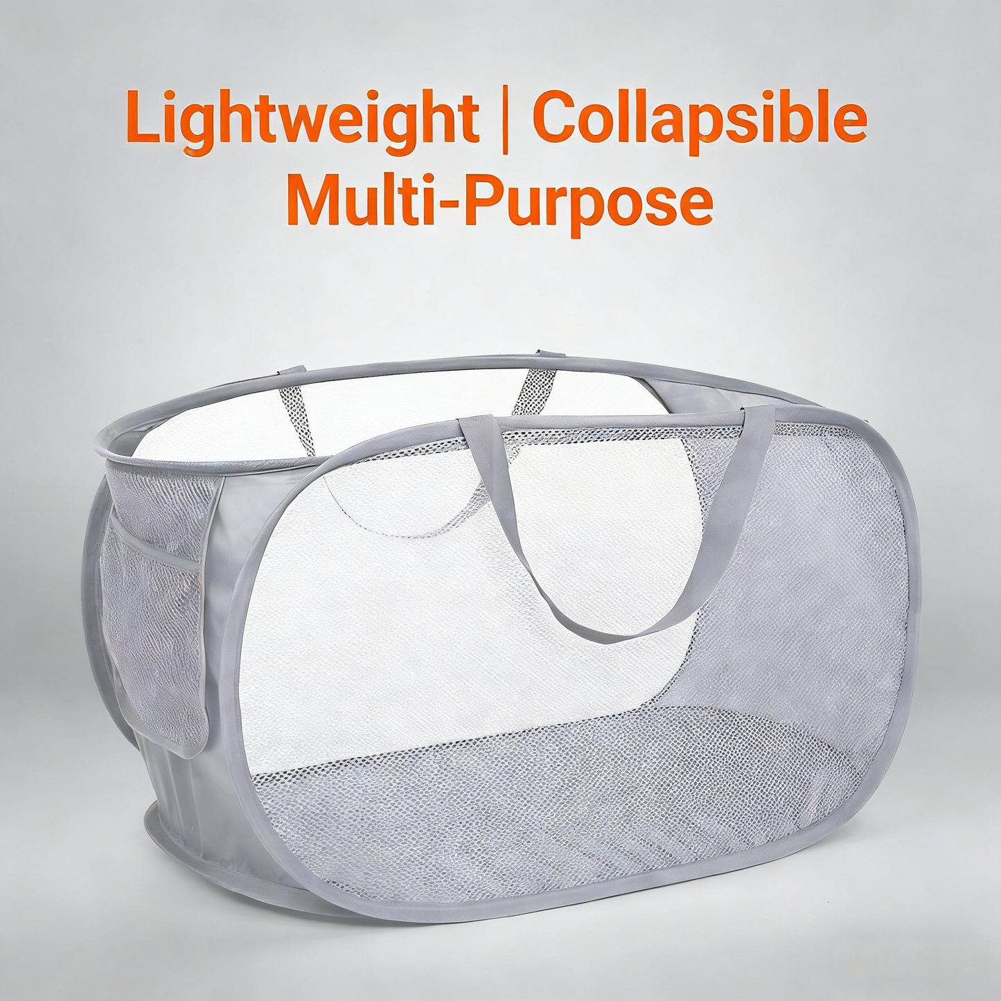 76L Collapsible Mesh Laundry Hamper - Breathable Family-Size Organizer