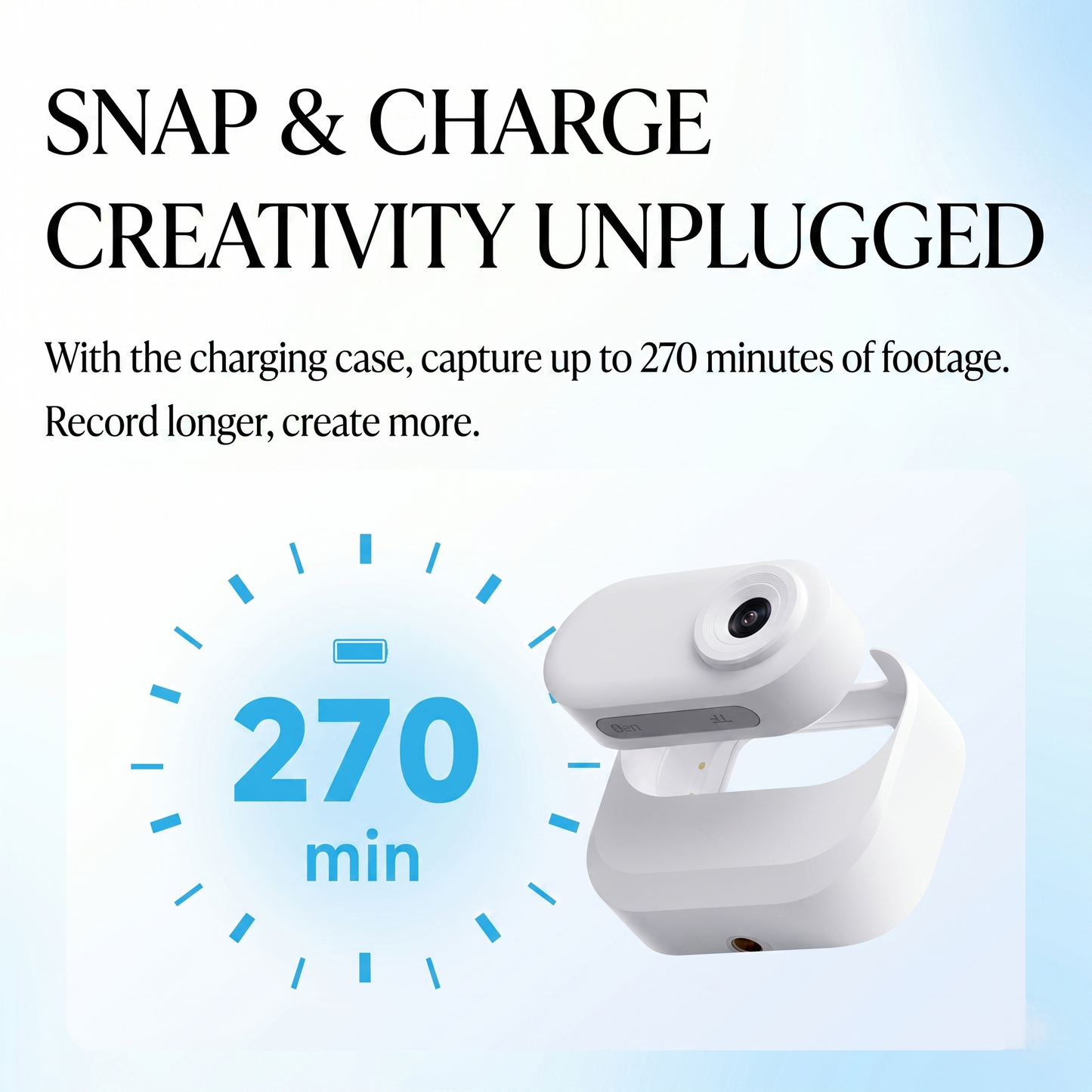 Thumb-Sized 4K/2.7K Mini Action Camera with Charging Case